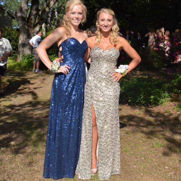 La Femme | Dresses | La Femme Navy Blue Prom Dress | Poshmark